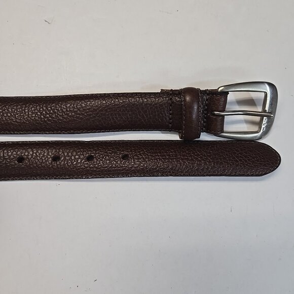 NWT Polo Ralph Lauren Pebbled Leather Belt Mens Size 40 Brown Leather - Picture 1 of 4